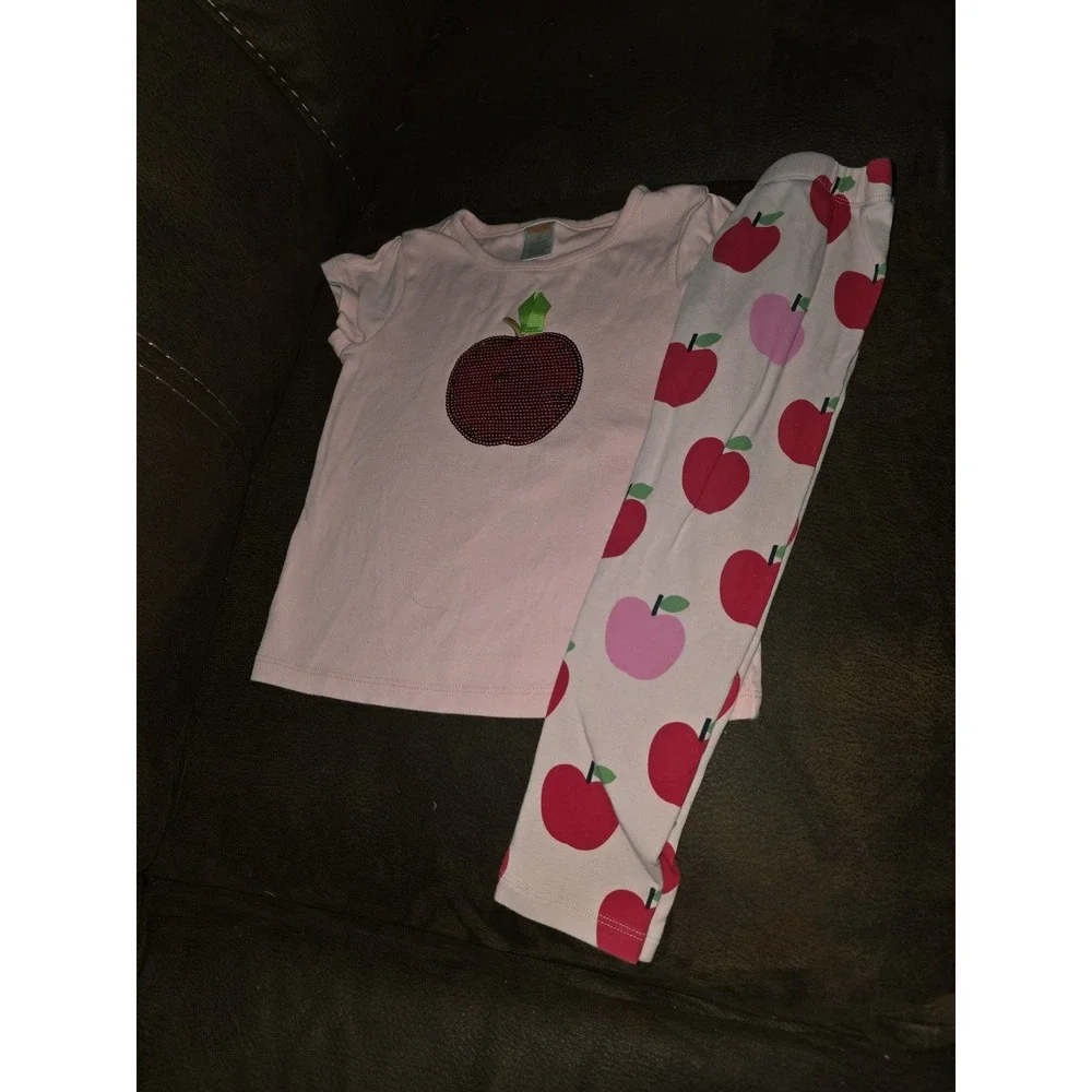 Gymboree back to school classroom cutie apple top and leggings size 4t
